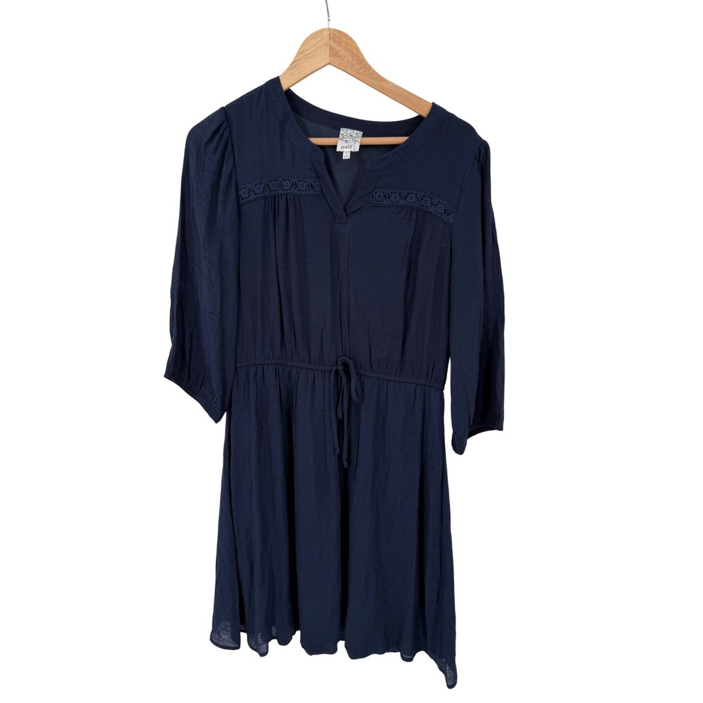 Naif Dress Womens L Crochet Office Workwear Casual Comfy Relaxed Flowy Girly